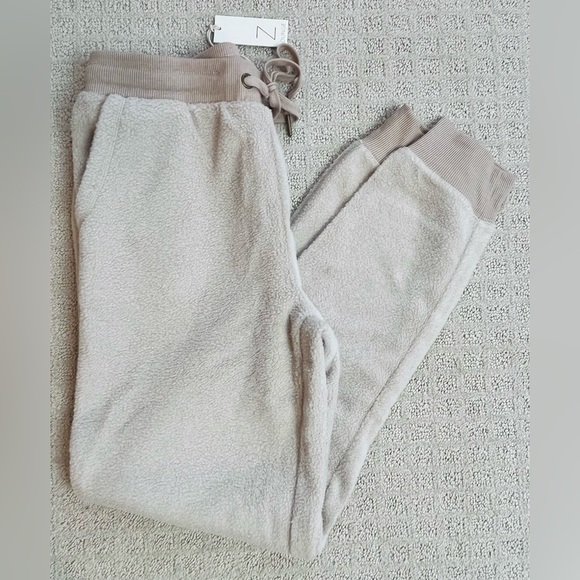Z Supply Lazy Days Fleece Lounge Joggers Birch Size S Small NWT - Picture 5 of 8